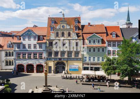 Fischmarkt Erfurt, Blick aus dem Festsaal, 11.08.2024, Erfurt Deutschland, Event, Festakt anlässlich der Übergabe der UNESCO-Urkunde an das Jüdisch-Mittelalterliche Erbe in Erfurt *** Fischmarkt Erfurt, Blick aus dem Ballsaal, 11 08 2024, Erfurt Deutschland , Event, Zeremonie anlässlich der Übergabe des UNESCO-Zertifikats an das jüdische mittelalterliche Kulturerbe in Erfurt xprx Stockfoto