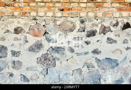 Alte verwitterte Wand, Hintergrund oder Textur. Stockfoto