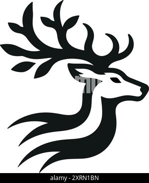 Hirschsymbol Vektor-Kunst-Illustration. Stock Vektor