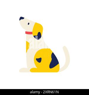 Isolierter Sitzender Hund Stock Vektor