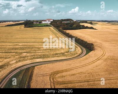 Luftaufnahme der Abtei Børglum in Jütland, Norddänemark Stockfoto