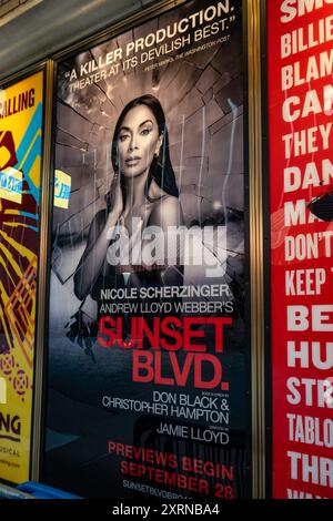 Shubert Alley Broadway Plakate, New York City, USA 2024 Stockfoto