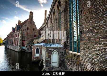 Mittelalterliches altes St. Johns Krankenhaus in Brügge, Belgien. Stockfoto