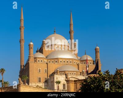 Außenansicht der Osmanischen Großen Moschee von Muhammad Ali Pascha oder Alabaster Saladin Zitadelle Moschee El Kairo Ägypten Stockfoto