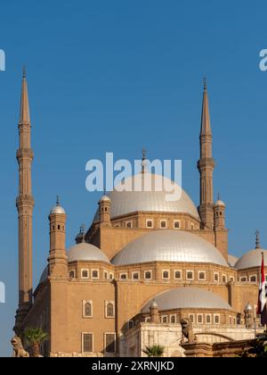 Außenansicht der Osmanischen Großen Moschee von Muhammad Ali Pascha oder Alabaster Saladin Zitadelle Moschee El Kairo Ägypten Stockfoto