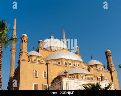 Außenansicht der Osmanischen Großen Moschee von Muhammad Ali Pascha oder Alabaster Saladin Zitadelle Moschee El Kairo Ägypten Stockfoto