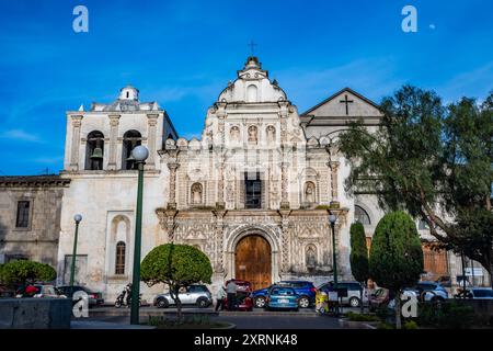 Catedral del Espíritu Santo, Parque Centro América. Quetzaltenango, Guatemala. Stockfoto