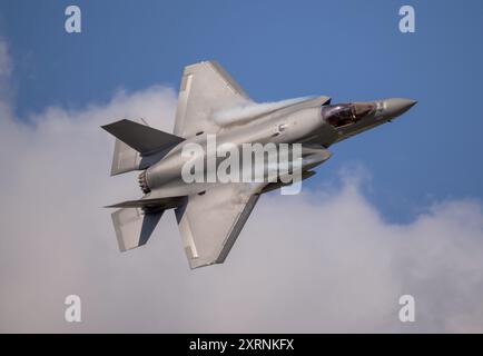 RAF F-35B Lightning II, Rollendemo/Flugschau auf der Royal International Air Tattoo 2024 Stockfoto