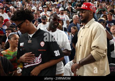 Paris, Frankreich. August 2024. Julien Mattia/Le Pictorium - Basketballball 5x5 - Finale - Frankreich-USA - Paris 2024 - 11/08/2024 - Frankreich/seine Saint Denis/Paris - beim Frankreich-USA-Basketballfinale der Olympischen Spiele 2024 in Paris, in der Arena Bercy, 10. August 2024. Quelle: LE PICTORIUM/Alamy Live News Stockfoto