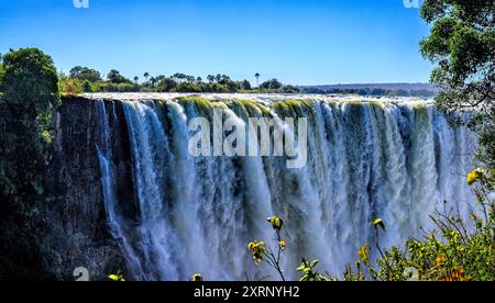 Die Hauptfälle der Victoria Falls im Victoria Falls National Park in Simbabwe Stockfoto