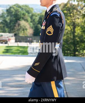 Ehre Gurard am Grab des Unkwown Soldiers auf dem Arlington Cemetery Stockfoto