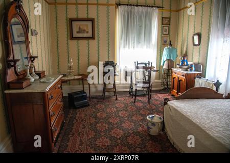 Helen Pitts Douglass Schlafzimmer in Frederick Douglases Cedar Hill Haus in Washington DC Stockfoto