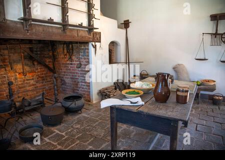 Küche im Mount Vernon Anwesen von George Washington Stockfoto