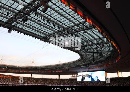 11. August 2024, Paris, Ile-de-France, Frankreich: Abschlusszeremonie der Olympischen Spiele 2024 in Paris im Stade de France in Saint-Denis, Frankreich (Bild: © Mickael Chavet/ZUMA Press Wire) NUR REDAKTIONELLE VERWENDUNG! Nicht für kommerzielle ZWECKE! Stockfoto