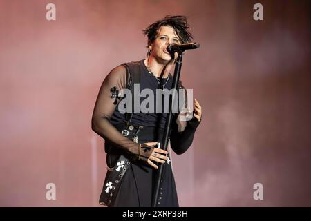 Milton Keynes, England, 11. August 2024. Yungblud Headliner Bludfest beim National Bowl in Milton Keynes. Quelle: Izzy Clayton/Alamy Live News Stockfoto