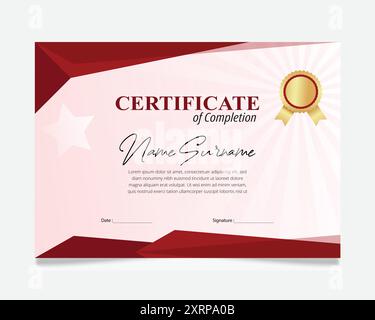 Moderne Zeugnisvorlage für Diplome Stock Vektor