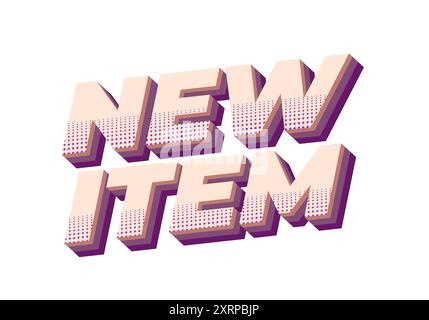 Neues Element. Texteffekt-Design im 3D-Stil für Printwerbung Stock Vektor