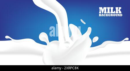 Milchmilchspritzvektor Stock Vektor