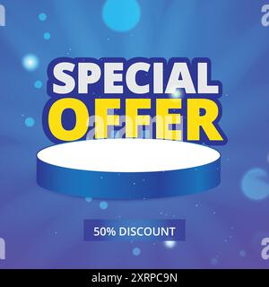 Sonderangebot Stage Display Vector Designvorlage Stock Vektor