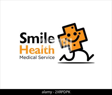 Smile Health Logo Designs für den Klinikdienst Stock Vektor