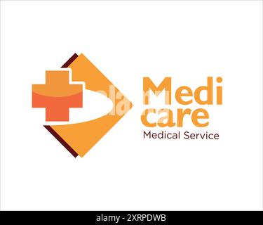 Plus medicare Logo Designs für medizinische Dienste oder Klinik Logo Stock Vektor