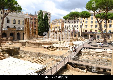 Antike Tempelruinen, Largo di Torre Argentinien, Rom, Italien Stockfoto