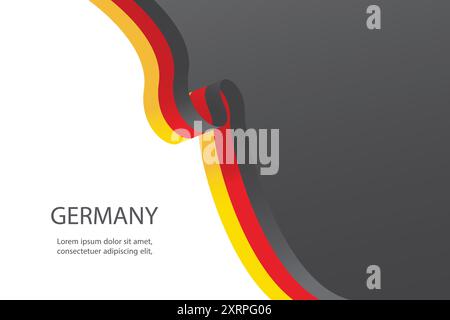 Deutschland Flagge Band Vektor Hintergrund Stock Vektor