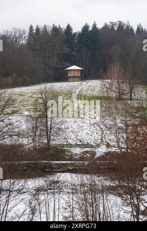 Bärenschlössle Park in Stuttgart, Baden-Württemberg, Deutschland Baden-Württemberg, im Winter Stockfoto