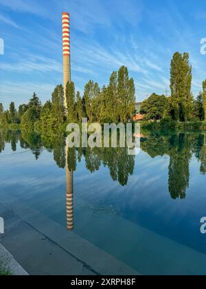 Via del Garda, Salionze. August 2024. Hitzewellenbedingungen in Norditalien zur gleichen Zeit wie die aktuelle Hitzewelle im Vereinigten Königreich. Die Temperaturen in Norditalien erreichten bereits um 8 Uhr morgens 28 Grad Celsius im Dorf Salzione am Gardasee. Quelle: james jagger/Alamy Live News Stockfoto