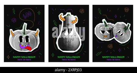 Set mit Halloween-Flyern Stock Vektor
