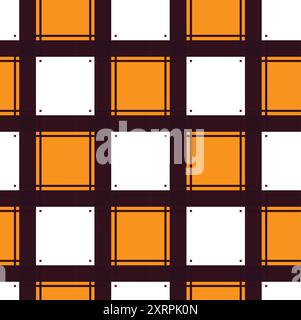Orangefarbener Hintergrund Mit Weißem Quadrat Stock Vektor