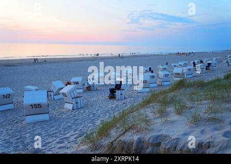 Sylt DDR,20240810, ferieninsel Sylt, Badeferien am Strand *** Sylt DDR,20240810, Urlaubsinsel Sylt, Strandurlaub am Strand Stockfoto