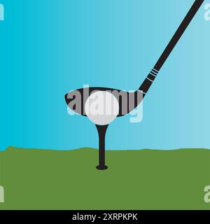 Golf-Symbol-Vektor-Illustration einfaches Design Stock Vektor