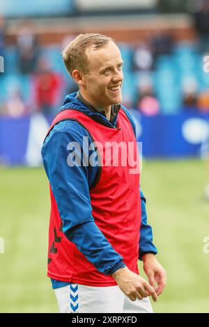 RORY McKenzie, professioneller Fußballspieler, spielt derzeit für Kilmarnock FC. Während eines Trainings und einer Aufwärmsitzung vor dem Spiel. Stockfoto