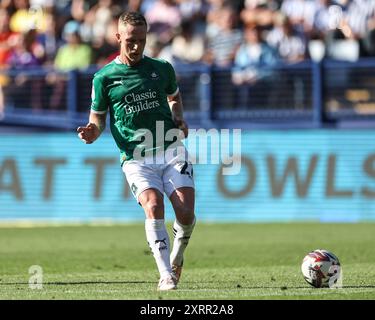 Sheffield, Großbritannien. August 2024. Adam Forshaw von Plymouth Argyle während des Sky Bet Championship Matches Sheffield Wednesday gegen Plymouth Argyle in Hillsborough, Sheffield, Vereinigtes Königreich, 11. August 2024 (Foto: Mark Cosgrove/News Images) in Sheffield, Vereinigtes Königreich am 11. August 2024. (Foto: Mark Cosgrove/News Images/SIPA USA) Credit: SIPA USA/Alamy Live News Stockfoto