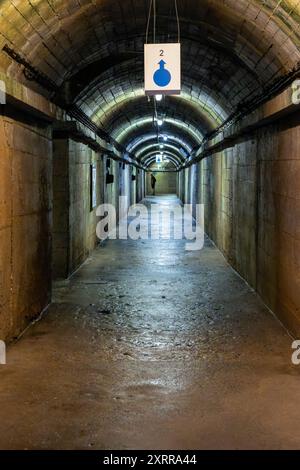Deutsches Untergrundkrankenhaus, Guernsey, Kanalinseln, Großbritannien Stockfoto