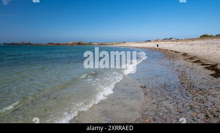 Vazon Bay View, Guernsey, Kanalinseln, Großbritannien Stockfoto