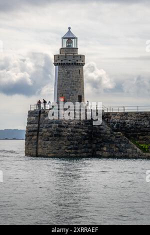 Castle Lighthouse, St. Peter Port, Guernsey, Kanalinseln, Großbritannien Stockfoto