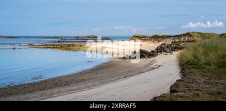 Mouisonniere Beach und Alderney Point, Herm Island, Kanalinseln, Großbritannien Stockfoto