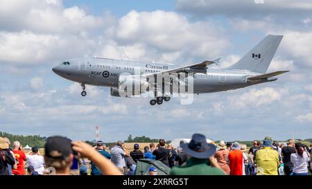 Die Royal Canadian Air Force – Airbus CC-150 Polaris kommt bei der RAF Fairford an, um an der statischen Ausstellung des Royal International Air Tattoo teilzunehmen. Stockfoto