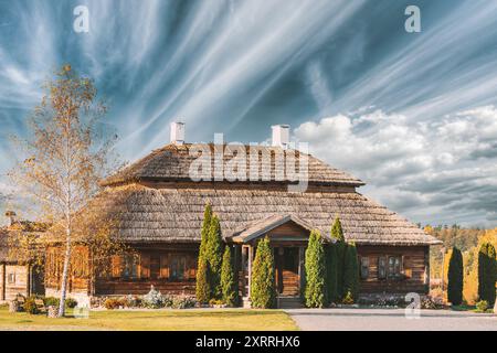 Kosava, Weißrussland. Gedenkmuseum-Anwesen von Tadeusz Kosciuszko. Berühmte Populäre Historische Sehenswürdigkeit Haus Von Andrew Thaddeus Bonaventure Kosciuszko Stockfoto