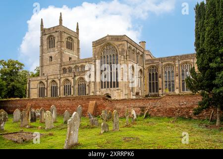 Holy Trinity Collegiate Church im Dorf Lincolnshire in Tattershall England Großbritannien Stockfoto