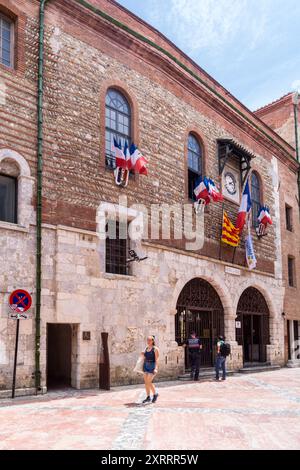 Hôtel de Ville, Rathaus, 14. Century, Perpignan, Pyrénées Orientales, Occitanie, Frankreich Stockfoto