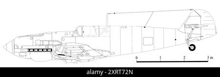 Messerschmitt Bf 109E-7/trop Stockfoto