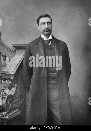 Henry Rider Haggard (englischer Schriftsteller) - Foto von Herbert Rose Barraud - Ende der 1880er Jahre Stockfoto