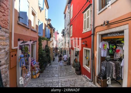 Straßen der Altstadt von Rovinj. Kroatien. Stockfoto