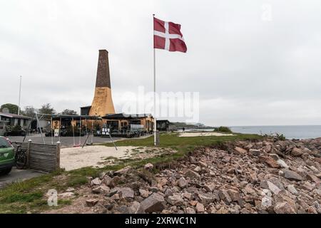 Fischräucherei und Restaurant in der Stadt Allinge auf der Insel Bornholm, Dänemark - 12. August 2024 Stockfoto