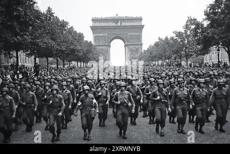 Amerikanische Truppen in Paris 1944 Stockfoto