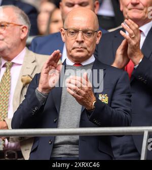 London, Großbritannien. August 2024 - Manchester City gegen Manchester United - Community Shield - Wembley Stadium. David Brailsford von Manchester United. Bildnachweis: Mark Pain / Alamy Live News Stockfoto