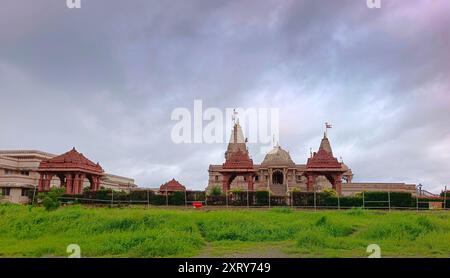 AMBE Gaon, Pune, Indien, 11-08-2024, BAPS Shri Swaminarayan Mandir, Hindutempel. Stockfoto